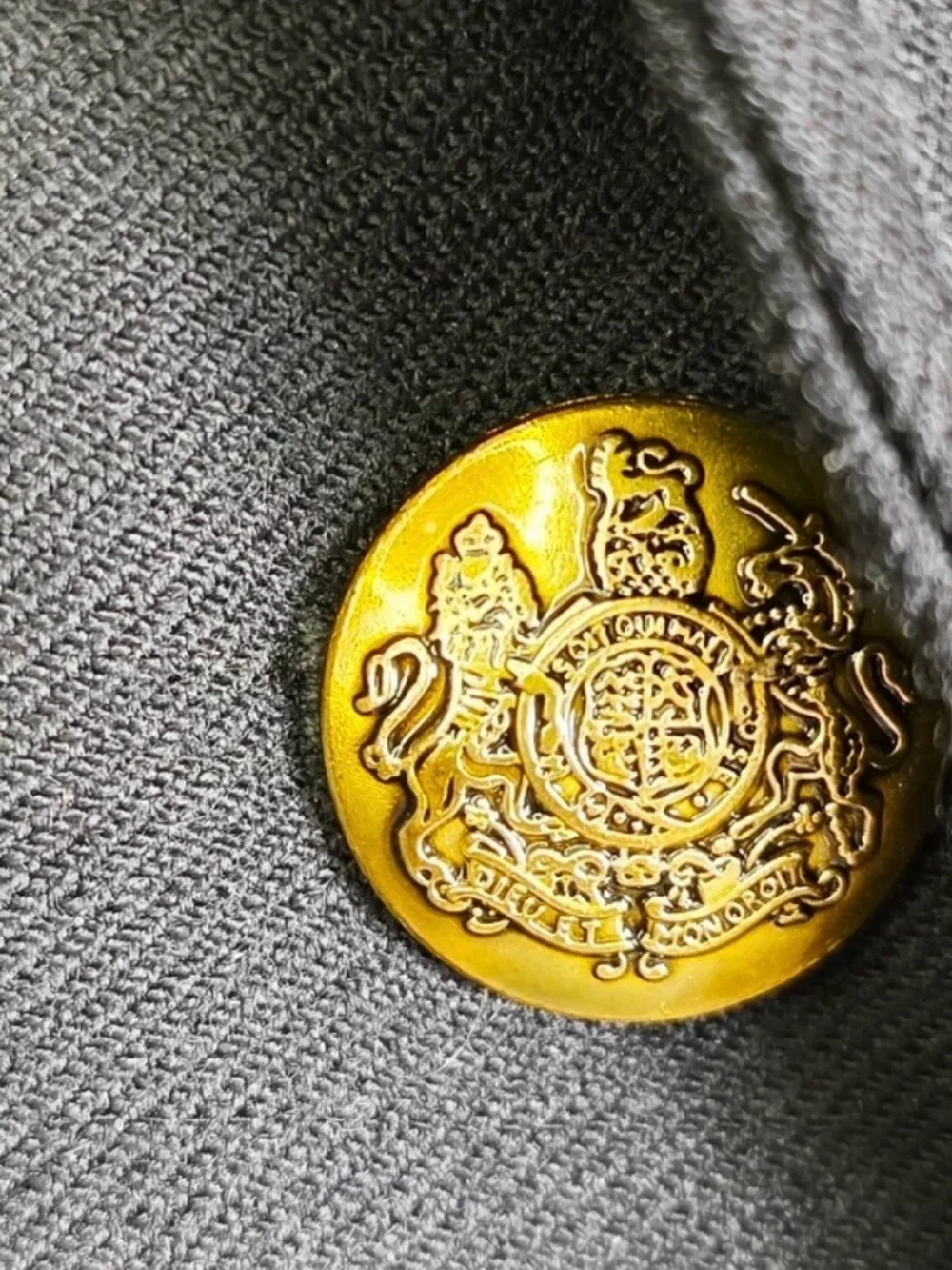J.Crew Schoolboy Blazer Black Wool with Gold Crest Buttons Size 6